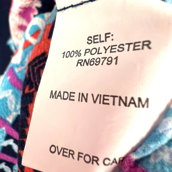 Fig and & Flower Plus Size 1X Floral Bohemian Blouse Shirt Top - Picture 7 of 8